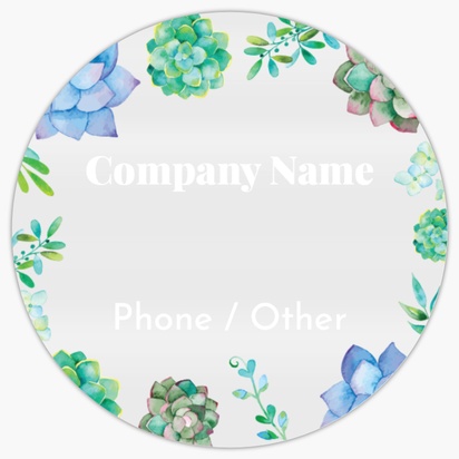Design Preview for Design Gallery: Nature & Landscapes Reusable Stickers, 2" x 2" Circle Horizontal