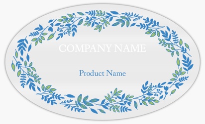 Design Preview for  Reusable Stickers Templates, 3" x 5" Oval Horizontal