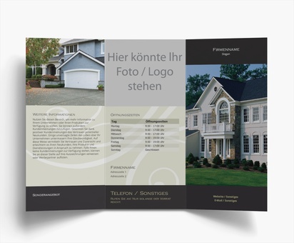 Designvorschau für Designgalerie: Flyer und Falzflyer Immobilien, Wickelfalz DL (99 x 210 mm)