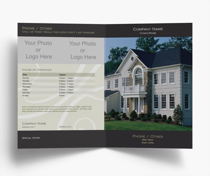 Design Preview for Design Gallery: Estate Agents Folded Leaflets, Bi-fold A5 (148 x 210 mm)