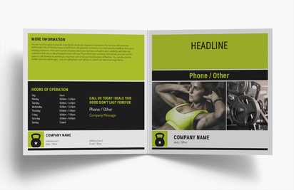 Design Preview for Design Gallery: Fitness Classes Folded Leaflets, Bi-fold Square (148 x 148 mm)