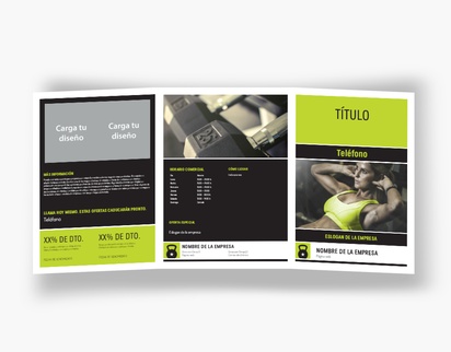 Vista previa del diseño de Galería de diseños de folletos plegados para deportes, salud y ejercicio, Tríptico A5 (148 x 210 mm)