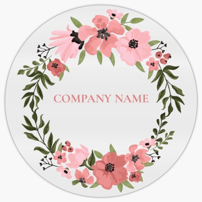 Design Preview for  Reusable Stickers Templates, 2" x 2" Circle Horizontal
