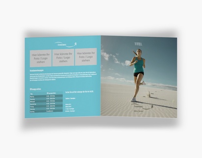Designvorschau für Designgalerie: Falzflyer Sport & Fitness, Einbruchfalz Quadratisch (148 x 148 mm)