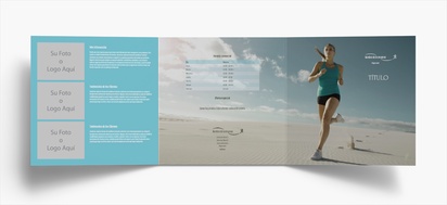 Vista previa del diseño de Galería de diseños de folletos plegados para deportes, salud y ejercicio, Tríptico Cuadrado (210 x 210 mm)