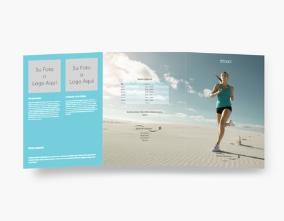 Vista previa del diseño de Galería de diseños de folletos plegados para medicina deportiva, Tríptico A4 (210 x 297 mm)