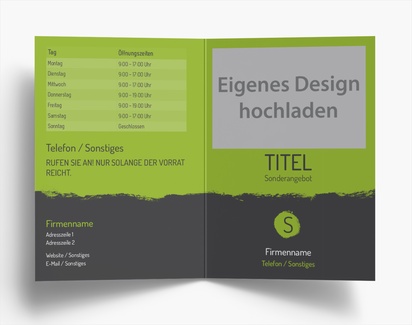 Designvorschau für Designgalerie: Falzflyer Auffällig, Einbruchfalz A6 (105 x 148 mm)