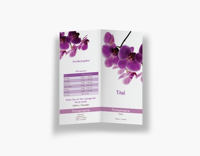 Designvorschau für Designgalerie: Falzflyer Florale Muster, Einbruchfalz DL (99 x 210 mm)