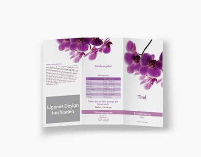 Designvorschau für Designgalerie: Falzflyer Florale Muster, Wickelfalz DL (99 x 210 mm)