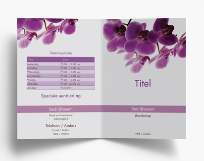 Voorvertoning ontwerp voor Ontwerpgalerij: Detailhandel en verkoop Folders, Tweeluik A6 (105 x 148 mm)