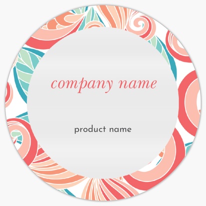Design Preview for Modern & Simple Reusable Stickers Templates, 3" x 3" Circle Horizontal