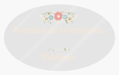 Vista previa del diseño de Galería de diseños de pegatinas en hojas para floristerías, 12,7 x 7,6 cm Ovalada