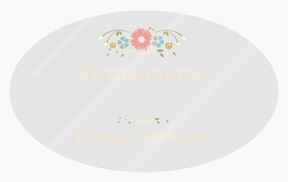 Designvorschau für Designgalerie: Personalisierte Aufkleberbögen Floristen, 12,7 x 7,6 cm Oval