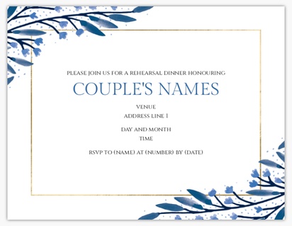 Design Preview for Wedding Party Invites, 5.5" x 4"