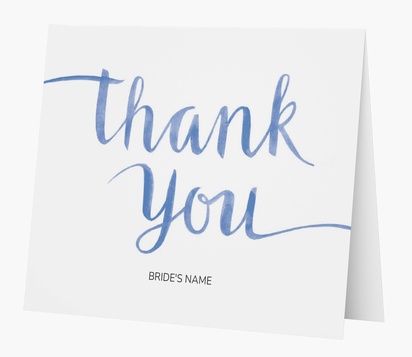 A thank you note thank you white blue design for Elegant