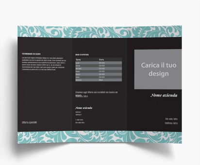 Anteprima design per Galleria di design: dépliant pieghevoli per audace e colorato, 2 pieghe a portafoglio DL (99 x 210 mm)