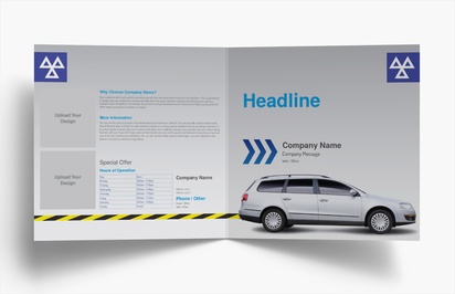 Design Preview for Design Gallery: Mechanics & Auto Body Folded Leaflets, Bi-fold Square (210 x 210 mm)
