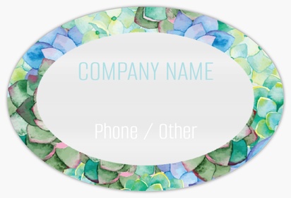 Design Preview for Design Gallery: Nature & Landscapes Reusable Stickers, 2" x 3" Oval Horizontal