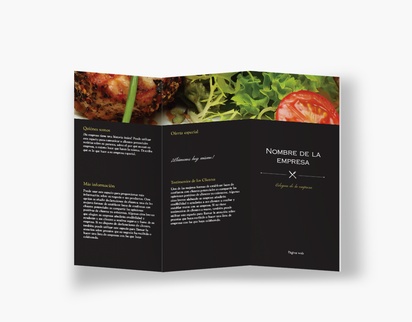 Vista previa del diseño de Galería de diseños de folletos plegados para comida y bebida, Pliegue en acordeón DL (99 x 210 mm)