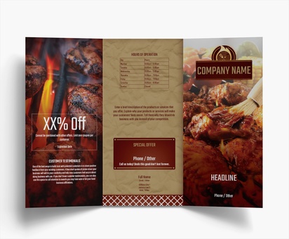 Design Preview for Design Gallery: Restaurants Folded Leaflets, Tri-fold DL (99 x 210 mm)