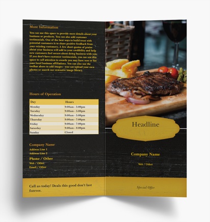 Design Preview for Design Gallery: Bars & Nightclubs Folded Leaflets, Bi-fold DL (99 x 210 mm)