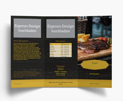 Designvorschau für Designgalerie: Flyer und Falzflyer Essen & Trinken, Wickelfalz DL (99 x 210 mm)
