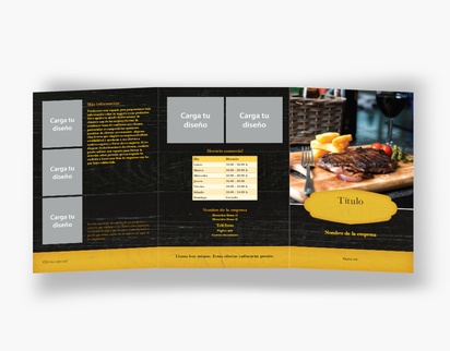 Vista previa del diseño de Galería de diseños de folletos plegados para comida y bebida, Tríptico A5 (148 x 210 mm)