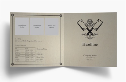 Design Preview for Design Gallery: Restaurants Folded Leaflets, Bi-fold Square (148 x 148 mm)