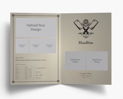 Design Preview for Design Gallery: Butcher Shops Folded Leaflets, Bi-fold A4 (210 x 297 mm)