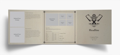 Design Preview for Design Gallery: Butcher Shops Folded Leaflets, Tri-fold Square (210 x 210 mm)