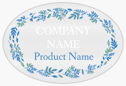 Design Preview for  Reusable Stickers Templates, 2" x 3" Oval Horizontal