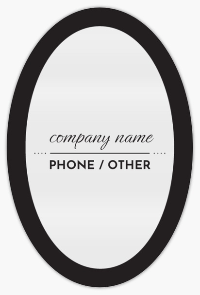 Design Preview for Design Gallery: Business Services Reusable Stickers, 2" x 3" Oval Vertical