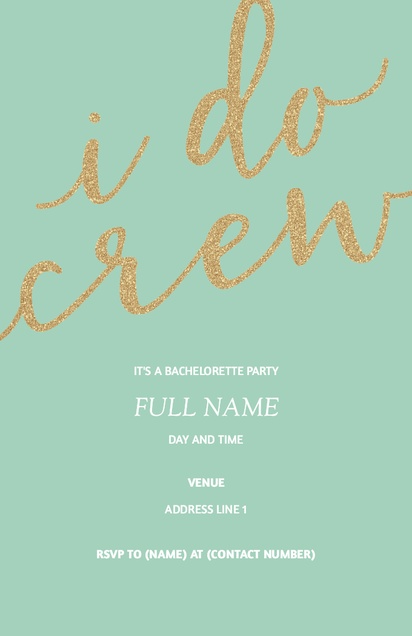A shine bachelorette party invitation cream design for Occasion