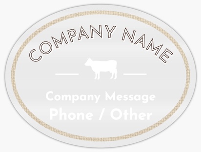 Design Preview for Agriculture & Farming Reusable Stickers Templates, 3" x 4" Oval Horizontal