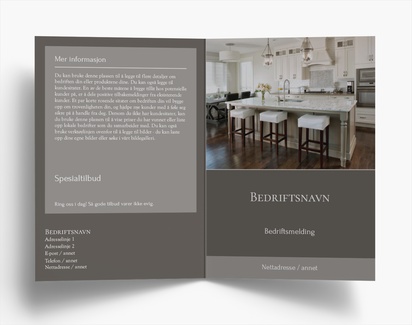 Forhåndsvisning av design for Designgalleri: Oppussing av kjøkken og bad Brosjyrer, 2-fløyet A6 (105 x 148 mm)
