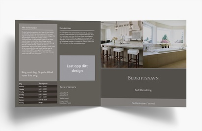 Forhåndsvisning av design for Designgalleri: Oppussing av kjøkken og bad Brosjyrer, 2-fløyet Kvadratisk 210 x 210 mm