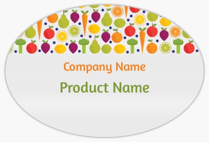 Design Preview for Agriculture & Farming Reusable Stickers Templates, 2" x 3" Oval Horizontal
