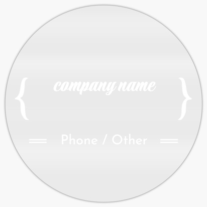 Design Preview for Design Gallery: Marketing & Communications Reusable Stickers, 2" x 2" Circle Horizontal
