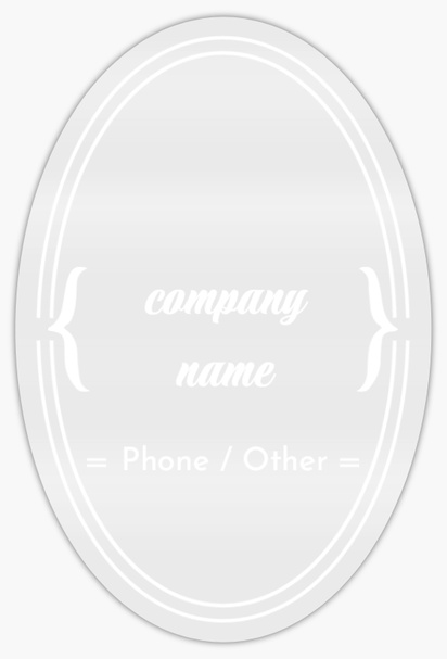 Design Preview for Retro & Vintage Reusable Stickers Templates, 2" x 3" Oval Vertical