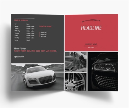 Design Preview for Design Gallery: Auto Dealers Folded Leaflets, Bi-fold A5 (148 x 210 mm)