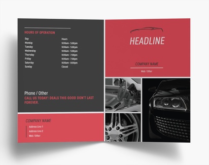 Design Preview for Design Gallery: Automotive & Transportation Folded Leaflets, Bi-fold A6 (105 x 148 mm)