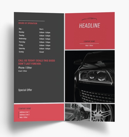 Design Preview for Design Gallery: Automotive & Transportation Folded Leaflets, Bi-fold DL (99 x 210 mm)