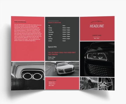 Design Preview for Design Gallery: Auto Dealers Folded Leaflets, Tri-fold DL (99 x 210 mm)