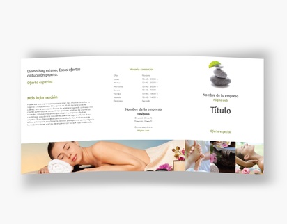 Vista previa del diseño de Galería de diseños de folletos plegados para masajes y reflexología, Tríptico A5 (148 x 210 mm)