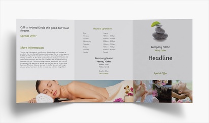 Design Preview for Design Gallery: Massage & Reflexology Folded Leaflets, Tri-fold A5 (148 x 210 mm)