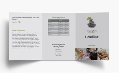 Design Preview for Design Gallery: Beauty & Spa Folded Leaflets, Tri-fold A6 (105 x 148 mm)