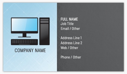 Design Preview for Design Gallery: Computer & Software Sales Premium Plus Visiting Cards