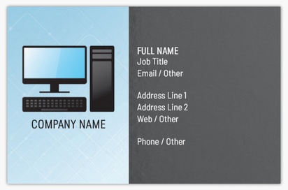 Design Preview for Design Gallery: Computer & Software Sales Metallic Business Cards