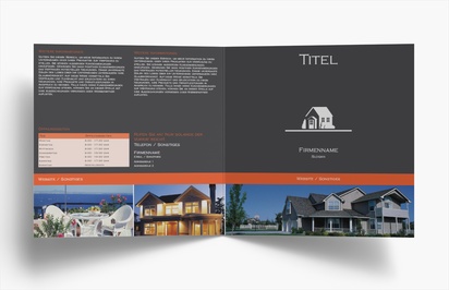 Designvorschau für Designgalerie: Falzflyer Immobilien, Einbruchfalz Quadratisch (210 x 210 mm)