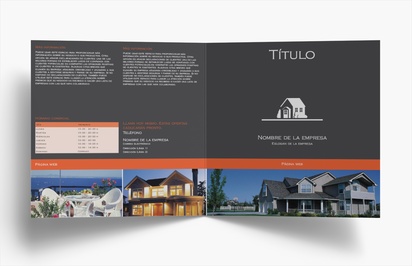 Vista previa del diseño de Galería de diseños de folletos plegados para agentes inmobiliarios, Díptico Cuadrado (210 x 210 mm)